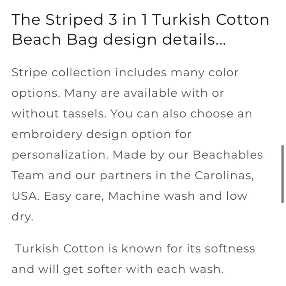 New: Beachables 3 and 1 Turkish Cotton Beach Bag and Blanket